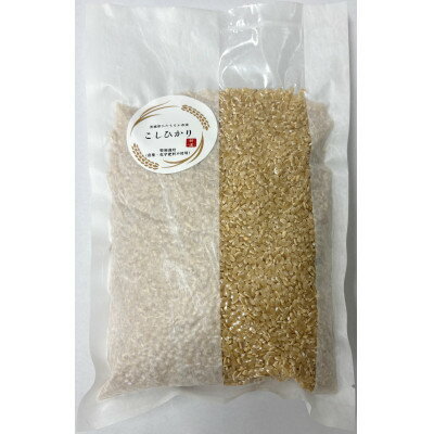 【ふるさと納税】【特別栽培米】コシヒカリ　茨城県産　玄米　600g　ギフトにおすすめ【1670037】