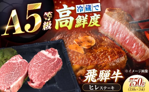 【年内発送】【チルド（冷蔵）発送！】 牛肉 「飛騨牛」 A5等級 ヒレステーキ 150g×5枚 / 肉 お肉 にく牛肉 飛騨牛 和牛 国産和牛 ブランド牛 お取り寄せ 価格 ステーキ 焼肉 おすすめ 人気 贈答用 ギフト プレゼント 高級 焼肉 鉄板焼き 網焼き BBQ バーベキュー / 恵那市 / 東美濃農業協同組合 [AUFX019]