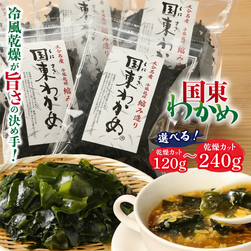 【ふるさと納税】乾燥 カットわかめ 120g 30g×4パック 180g 30g×6パック 240g 30g×8パック わかめ 国東わかめ 冷風乾燥 無着色 無添加 小分け ジップパック サラダ スープ うどん そば 酢の物 縮みわかめ 天然 海藻 お取り寄せ グルメ 送料無料