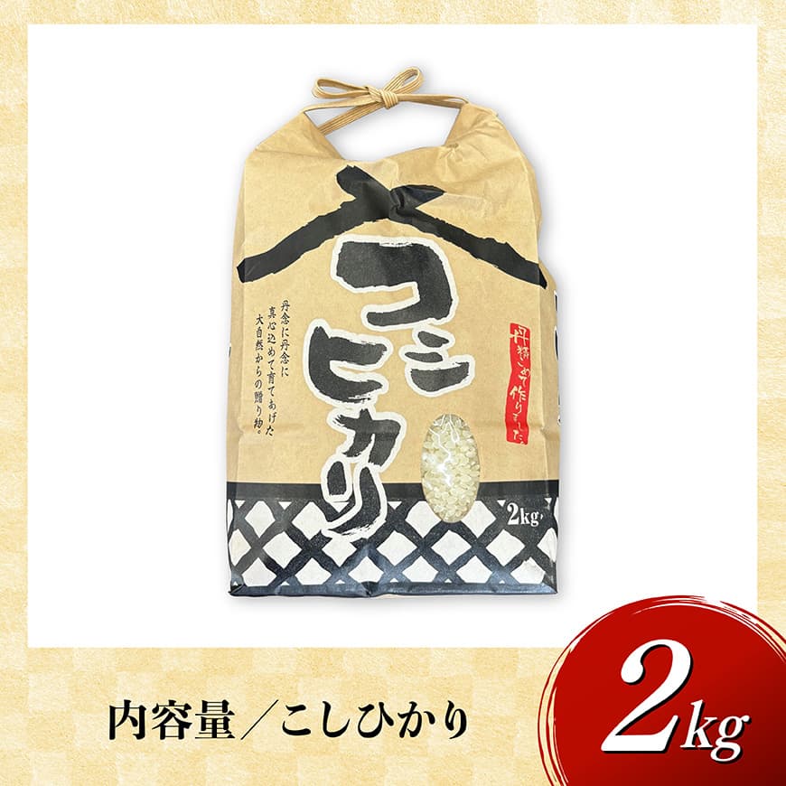 【令和7年産】宮崎県産米　村井農園産こしひかり（精米）2kg 【 米 お米 白米 精米 こしひかり 国産 宮崎県産 おにぎり 】