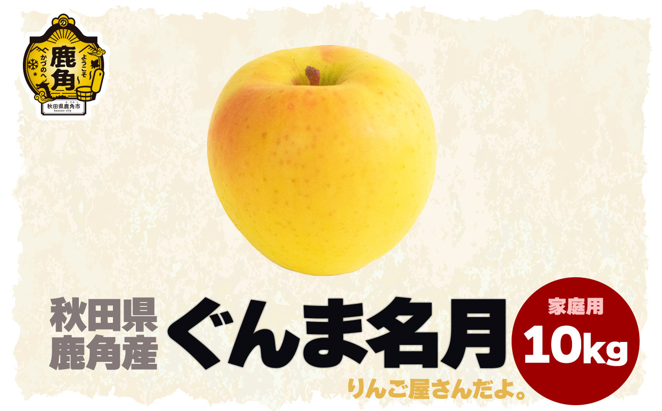 
《先行予約》【訳あり】秋田県鹿角産りんご「ぐんま名月」家庭用 10kg【りんご屋さんだよ。】リンゴ 完熟 蜜入り 旬 県産りんご お中元 お歳暮 贈り物 お見舞い グルメ ギフト 故郷 秋田 あきた 鹿角市 鹿角 送料無料
●2024年11月5日発送開始
