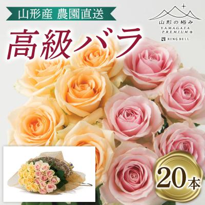 ふるさと納税 山形市 山形産農園直送高級バラ 20本 FZ26-743