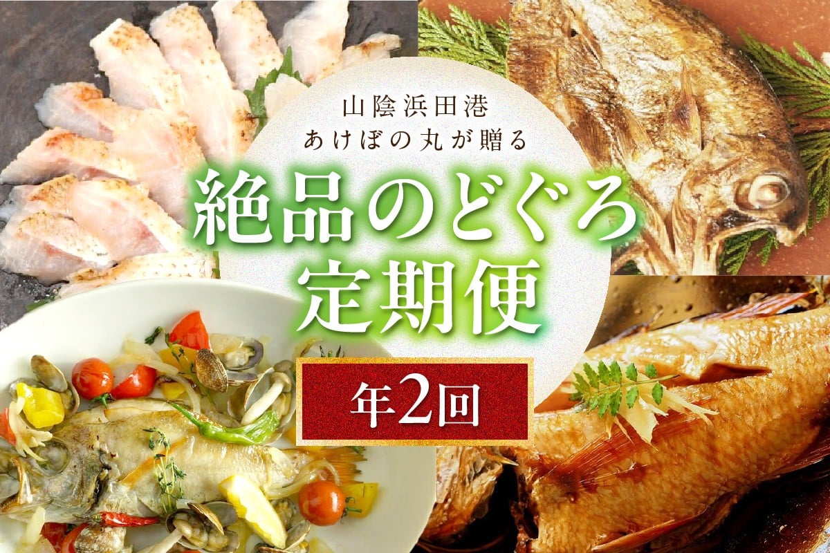 
                  【定期便】 山陰浜田港あけぼの丸が贈る絶品のどぐろ定期便（２回） のどぐろ 一夜干し 刺身 処理済み アカムツ 定期便 贈答 ギフト 冷凍 【146_2047】
                