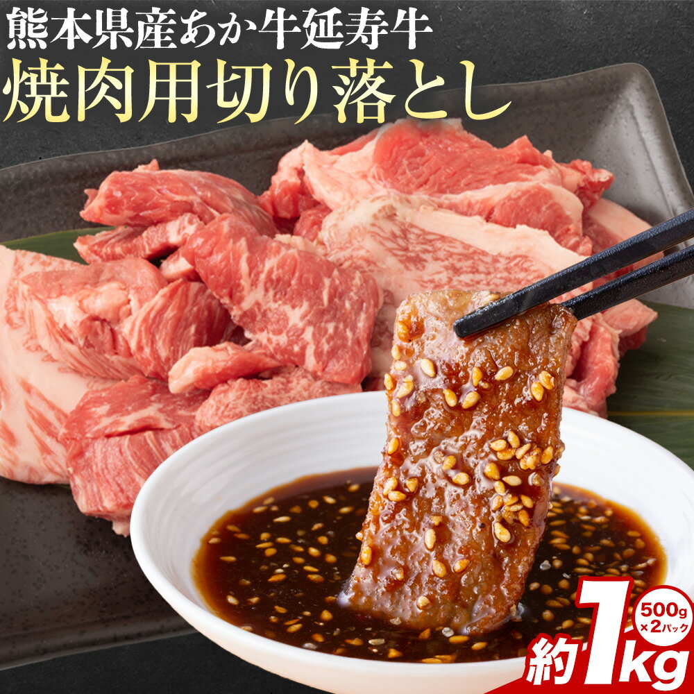 【ふるさと納税】熊本県産 あか牛 「-延寿牛-」 焼肉 切り落とし 約1kg 株式会社ワンエイト《30日以内に出荷予定(土日祝除く)》熊本県 苓北町 延寿牛 牛肉 焼肉用切り落とし【配送不可地域あり】