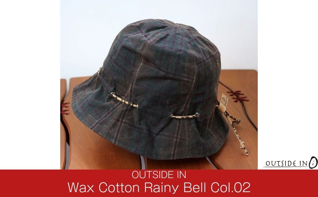 
            Wax Cotton Rainy Bell Col.02 Brown Plaid（ブラウンチェック） 帽子 ベルハット フリーサイズ キャンプ用品 アウトドア用品 [OUTSIDE IN]【020S102】
          