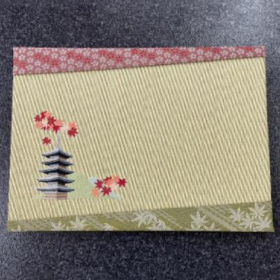ふるさと納税 与謝野町 刺繍入りミニ畳(五重塔)　おしゃれな和風インテリア　京都のおみやげ・プレゼント　マウスパッドにも |  | 01