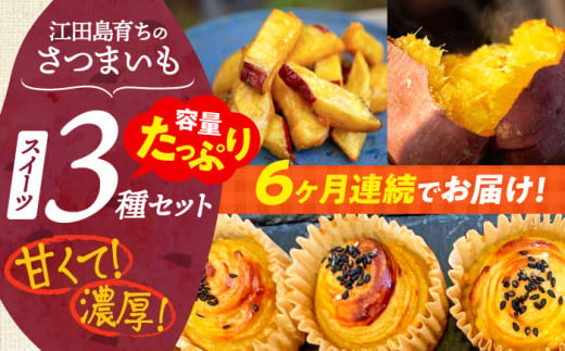 【全6回定期便】ねっとり濃厚！てくてくのさつまいもスイーツ たっぷり詰め合わせ 焼き芋 スイートポテト 大学芋 さつまいも スイーツ 江田島市/峰商事 合同会社[XAD043]