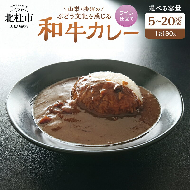 【ふるさと納税】 カレー レトルトカレー 和牛カレー 180g 選べる容量 5袋 10袋 20袋 牛肉 ワイン仕立て ビーフカレー ご当地カレー ワイン仕立て 勝沼のぶどう 山梨県 北杜市 送料無料