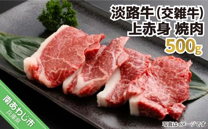 
            淡路牛（交雑牛）上赤身 焼肉用　500ｇ
          