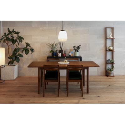 伸長式ダイニングテーブル ORPオープW160～200cm ウォルナット【10年保証】【高野木工】