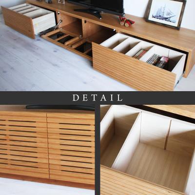 ふるさと納税 大川市 【大川家具】無垢材　テレビボード　風雅　ローボード　幅2700【設置付き】ブラックチェリー |  | 02