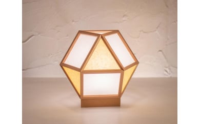 【照明／国産杉】スタンドライト『的 mato』 白×山吹　A522-E