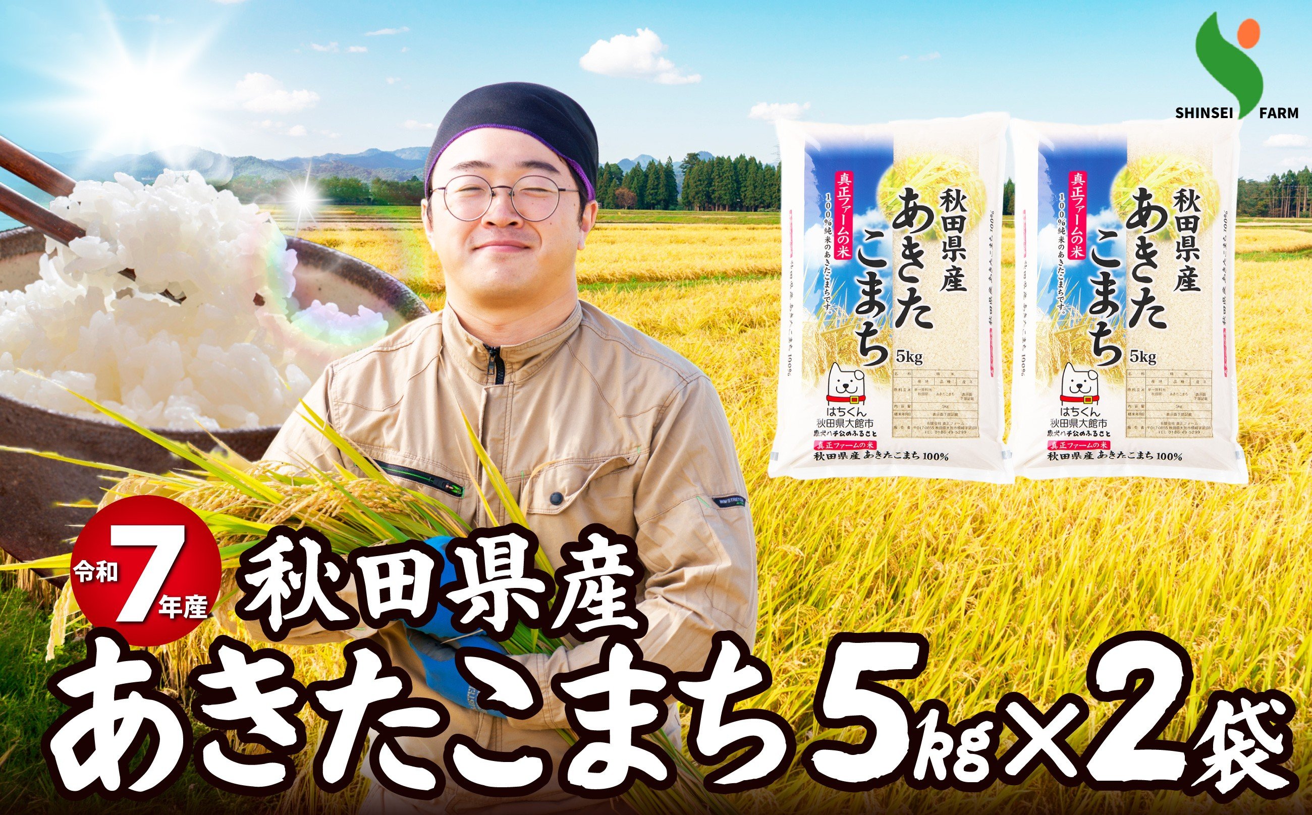 
                  令和7年産秋田県産あきたこまち(普通米)10kg 100P9006　/ 米 普通米 10kg 白米 令和7年産 秋田県産 あきたこまち 5kg×2袋 おにぎり 大館 東北 秋田 小分け こわけ 大館市 10キロ 10ｷﾛ 10きろ
                