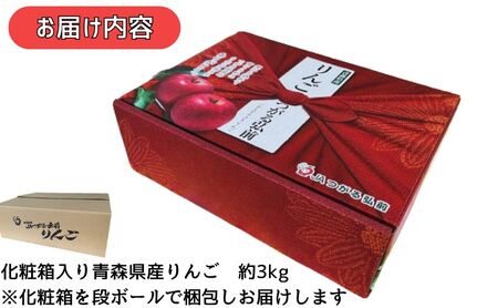 化粧箱入りサンふじ約3kg 贈答用 【特A】（2月発送）青森県産