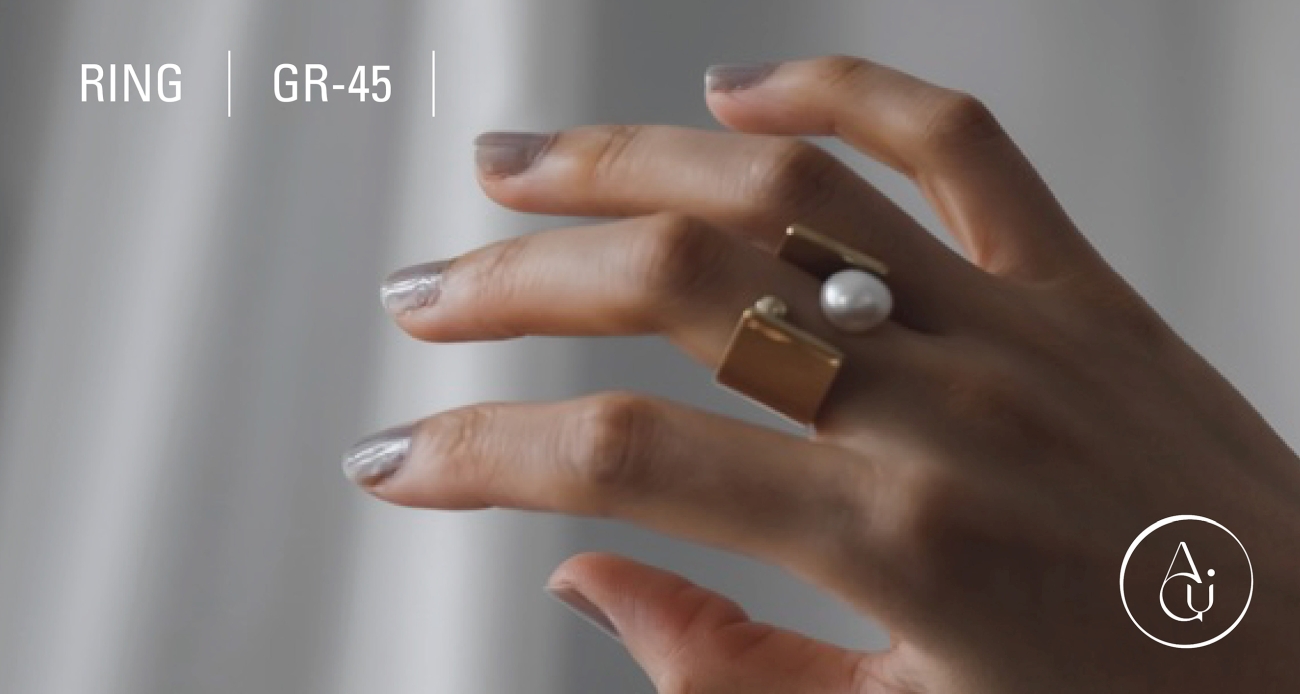 【ANA限定】WhitespaceパールリングGR45GD※必ずリングサイズを備考欄へご明記ください【配送不可地域：沖縄県】