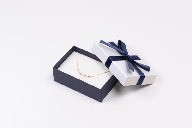 0.3ct K18PGアーチネックレス HY-12