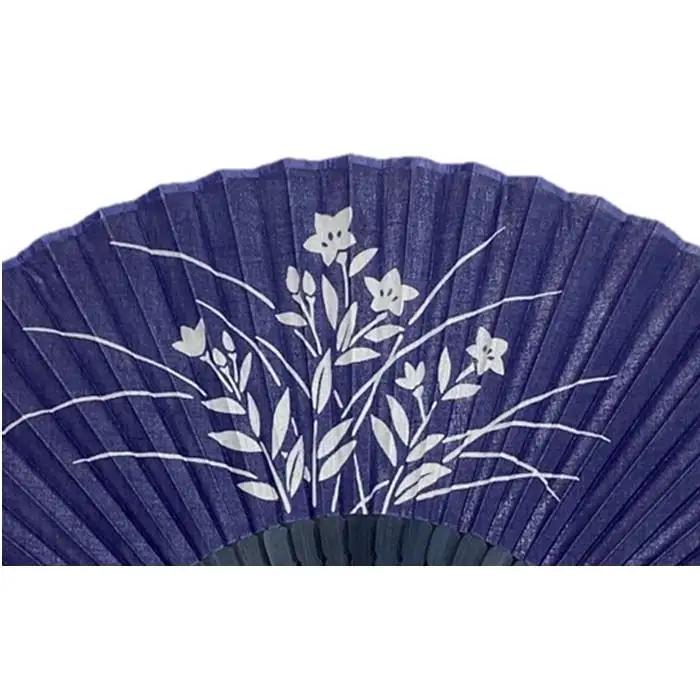 扇子 阿波藍染 徳島伝統工芸 【桔梗】| 扇子