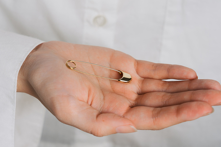 K18クリップピンブローチ(HB-1)