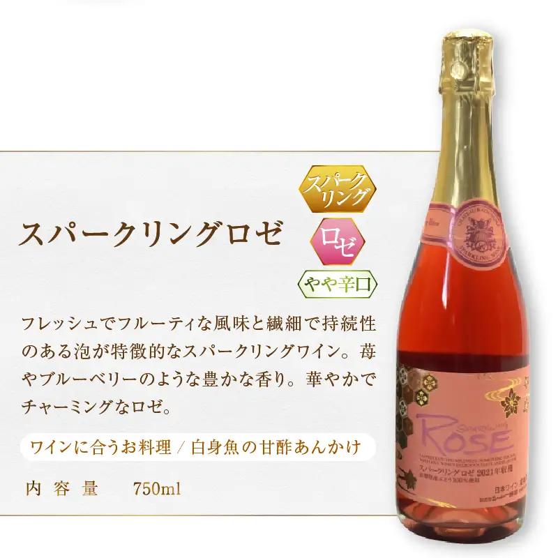 ワイン シャトー勝沼が贈る『スパークリングワイン』ロゼ白２本セット（MG）B12-654