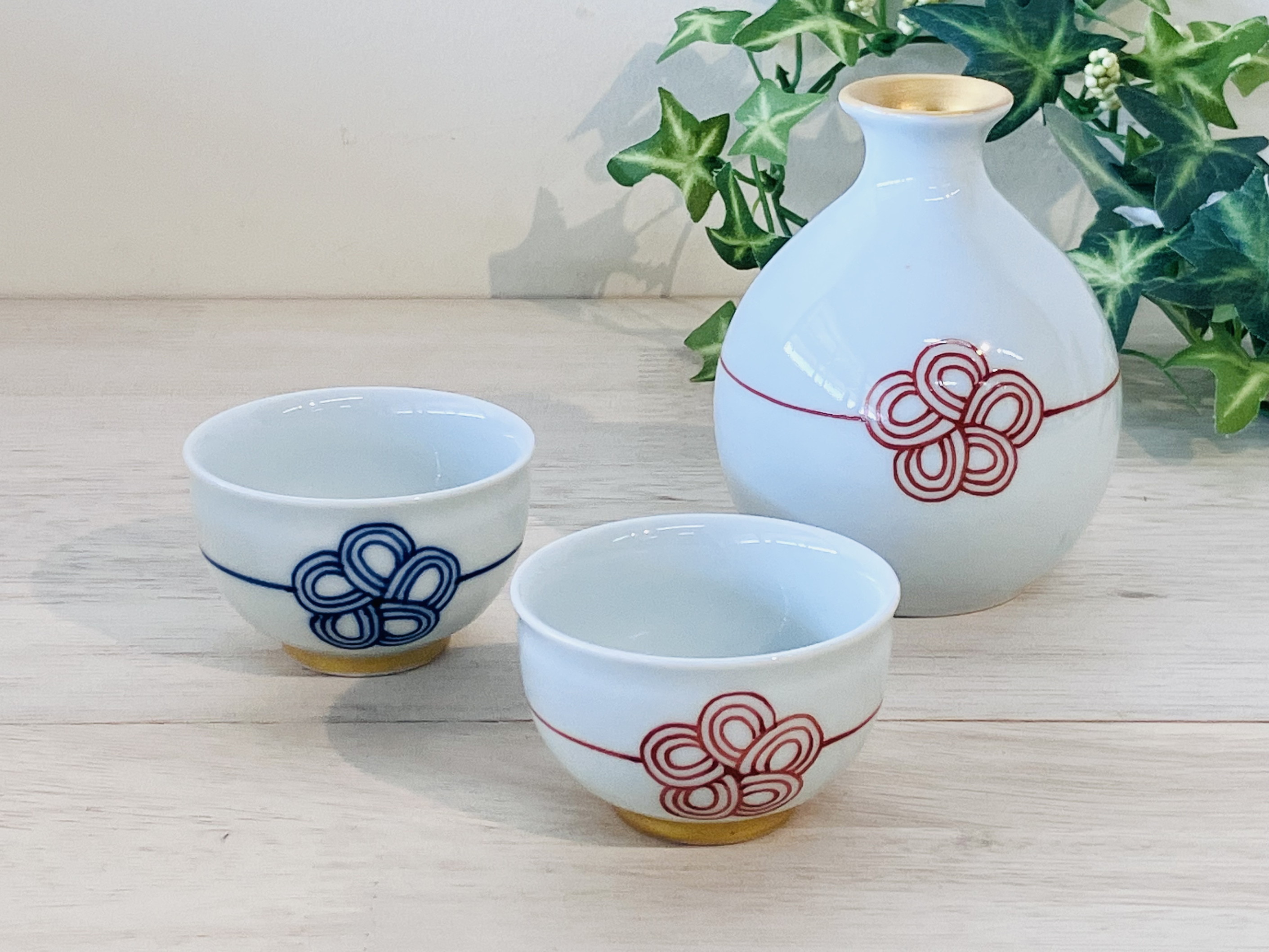 伊万里焼 梅水引酒器セット H1072_イメージ3