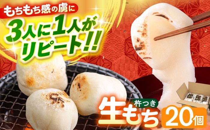 築上町産 本格 杵つき 生もち 20個 (10個×2パック)《築上町》【アルク農業サービス合同会社】 餅 お餅 もち[ABAB007]