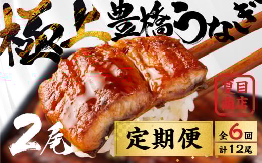 豊橋うなぎ 蒲焼 2尾 定期便 6回お届け 夏目商店 蒲焼 国産 国産うなぎ 蒲焼 長焼 ウナギ