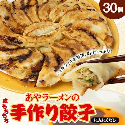 【ふるさと納税】【東秩父村】あやラーメンの手作り餃子　30個【配送不可地域：離島】【1372360】