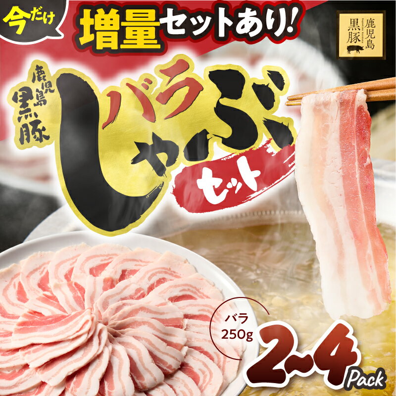 【ふるさと納税】＜選べる＞ 鹿児島県産 黒豚 バラしゃぶ セット 500g ～ 1kg 豚肉 肉 豚バラ しゃぶしゃぶ 豚しゃぶ スライス 薄切り だし しゃぶだし スープ 国産 冷凍 鎌田黒豚農場 鹿児島 鹿屋市 おすすめ ランキング プレゼント ギフト ランキング