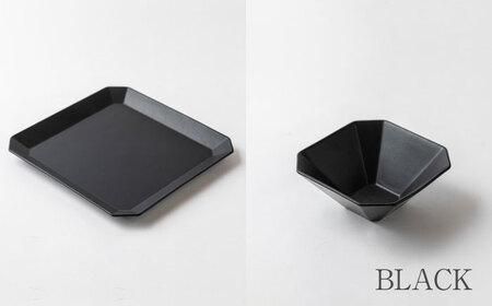 【美濃焼】DesPres-デプレ- 八角 プレートL＆ボウル BLACK、GOLD 2セット｜食器 食器セット 皿 お皿 ワンプレート ランチプレート 美濃焼 セット ケーキ ソーサー 食器 中皿 さ