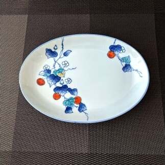 有田焼 華山窯 染錦 トマト楕円 トレー皿 4枚セット【東洋セラミックス】トマト 食器 器 取り皿 メイン料理 うつわ オーバル 手描き 25000円 A25-634_イメージ4
