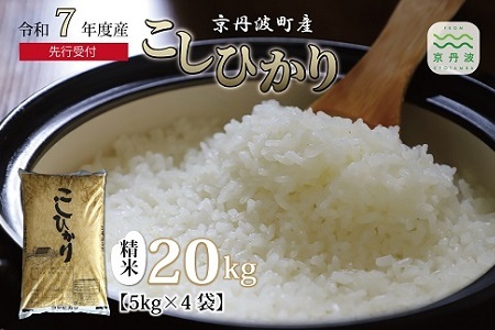 《 新米先行予約 》2025年9月発送開始 こしひかり 京丹波町産 20kg 令和7年産【米 新米 白米 新米予約 お米】 [030OK001]