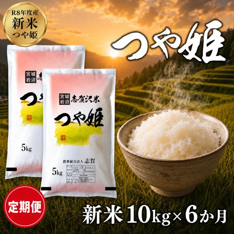新米 定期便 6ヶ月 令和8年産 つや姫 10kg  精米
