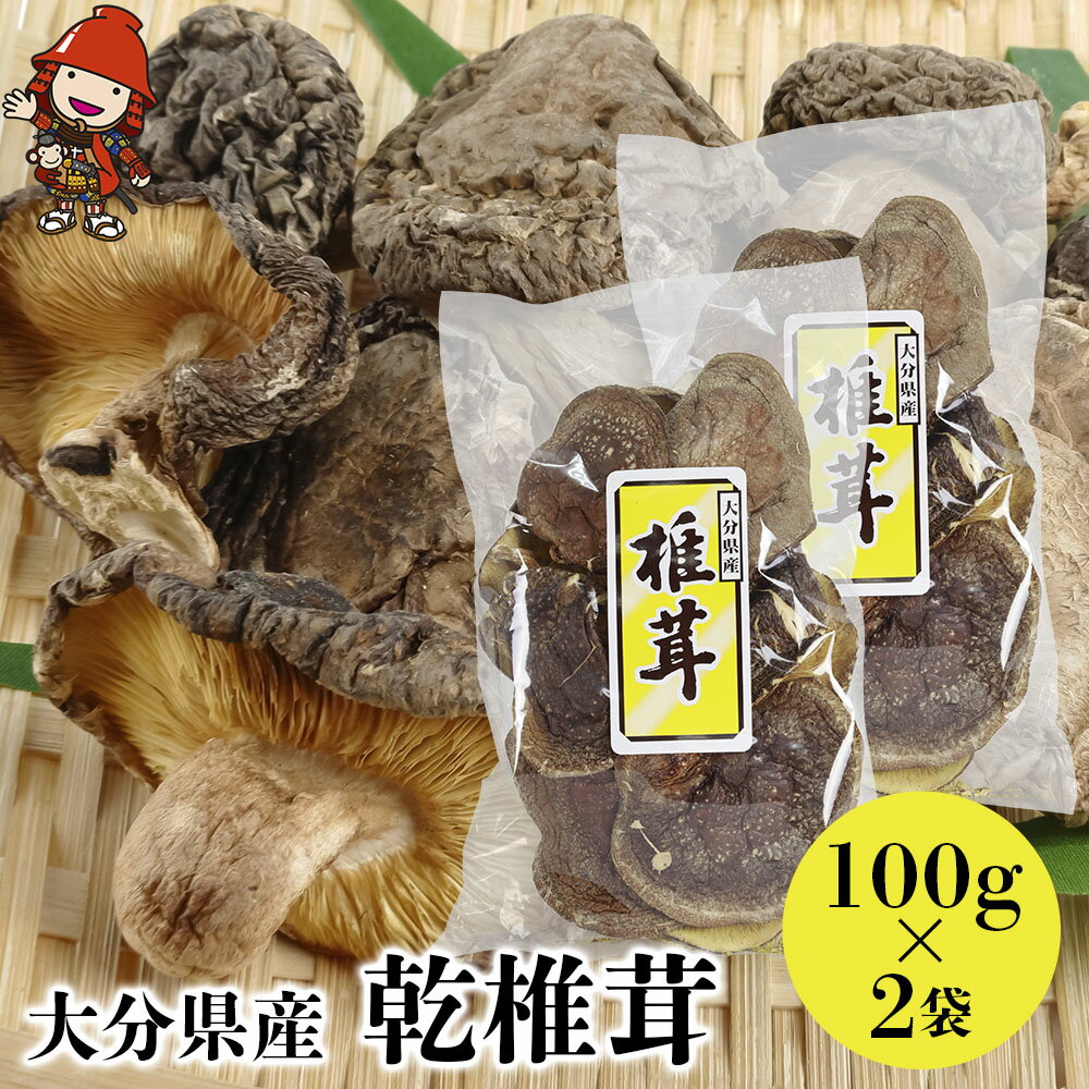 【ふるさと納税】乾椎茸 （干し椎茸） 100g 2袋 ｜ 干し椎茸 原木栽培 乾しいたけ 乾燥椎茸 干ししいたけ 乾燥しいたけ 干しシイタケ 大分県産 九州産 中津市 国産 送料無料