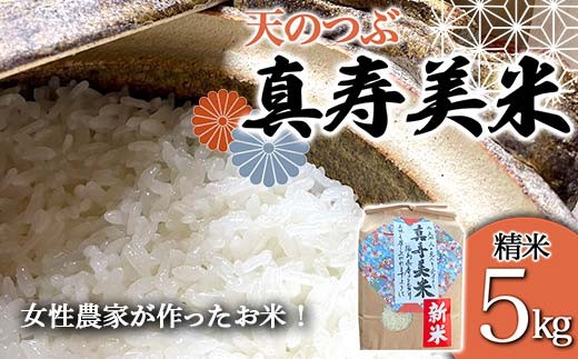 令和8年産米 女性農家が作ったお米「真寿美米」天のつぶ精米5kg 天のつぶ 米 お米 ブランド米 銘柄米 備蓄 日本米 コメ ごはん ご飯 食品 F21R-816