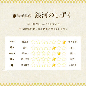 米 定期便 3ヶ月 銀河のしずく 無洗米 10kg(5kg×2) お米 精米 白米 こめ コメ おこめ ごはん お米マイスター 推奨 ブランド米 常温 国産 岩手県 岩手 盛岡市産 定期 お楽しみ 3