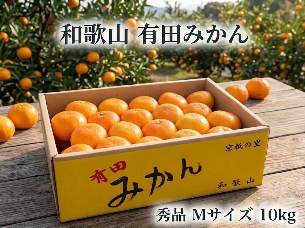 
                  ［秀品・サイズＭ］和歌山有田産！早生みかん≪10kg≫［予約販売］［数量限定］まる隆果樹園
                