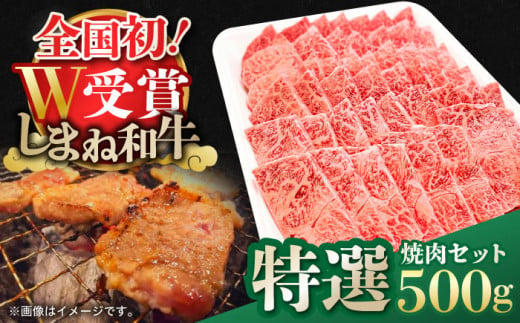 特選焼肉セット 500g しまね和牛 島根県松江市/有限会社神戸屋 [ALFM009]