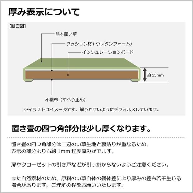 【国産】置き畳 6枚セット 畳 琉球畳 ユニット畳 い草 約65×65×1.5cm厚 イ草 縁なし 日本製 コンパクト【小春/6枚】