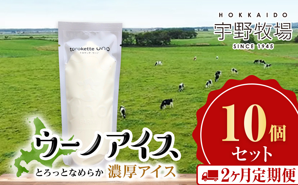 【定期便2ヵ月】ウーノアイス 10個セット