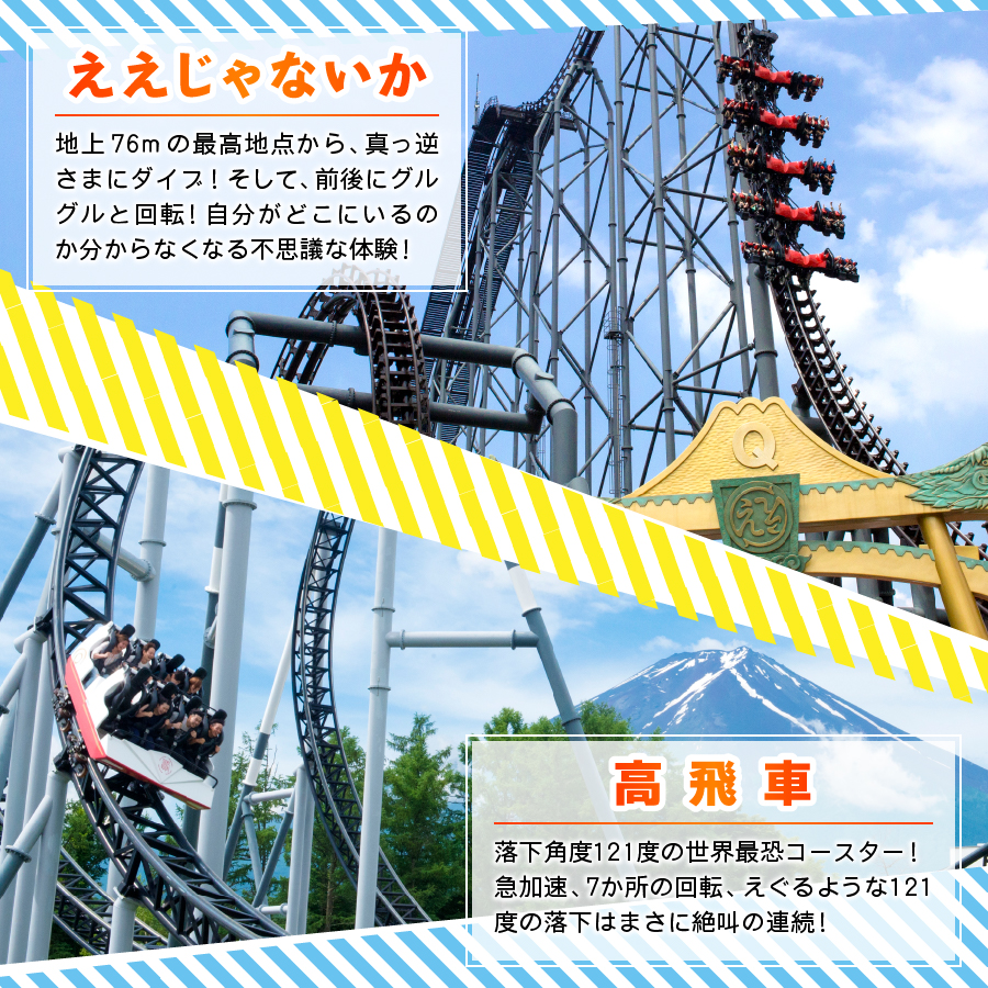 【 富士急ハイランド 】 ワンデイパス ペアチケット 富士急ハイランド 遊園地 テーマパーク