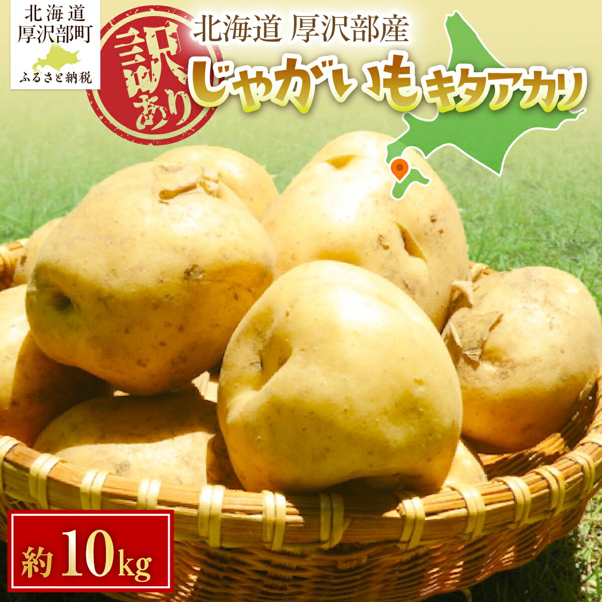 【ふるさと納税】【先行予約 令和8年7月発送】訳あり 北海道厚沢部町産 庄山農園のキタアカリ 10kg じゃがいも ジャガイモ 産地直送