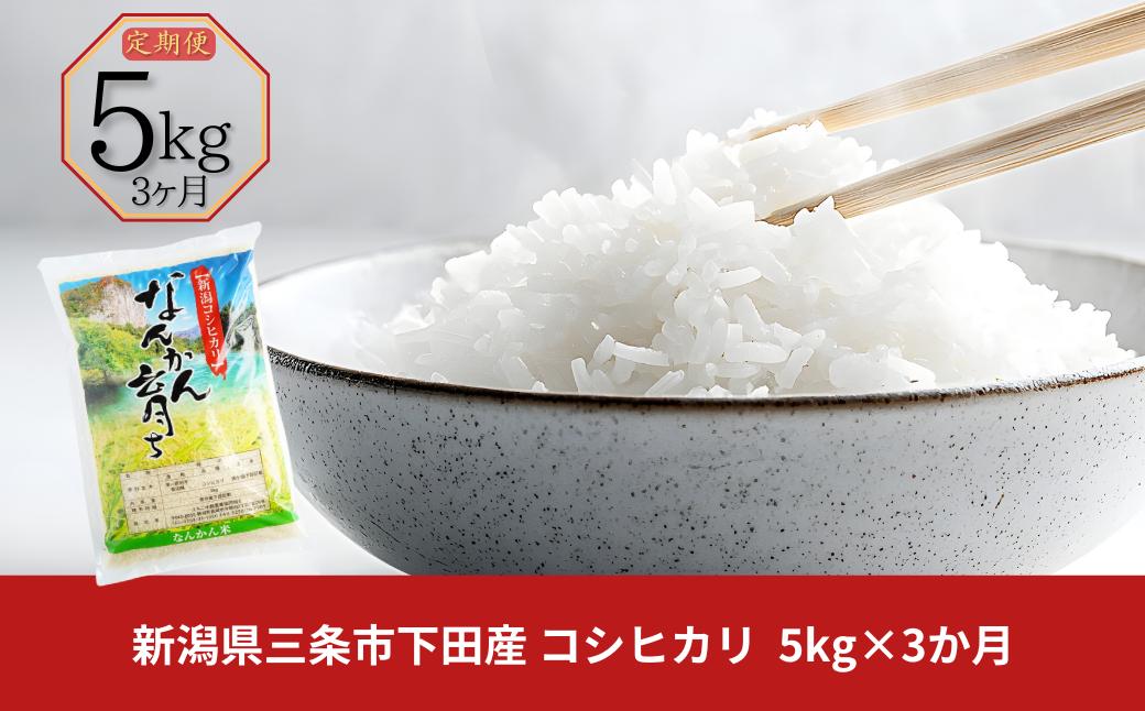 
            [定期便5kg×3ヶ月] コシヒカリ 新潟県三条市下田産 こしひかり 計15kg 令和7年産米 3か月 (3ヵ月) 連続でお届け [JAえちご中越] 【021S003】
          