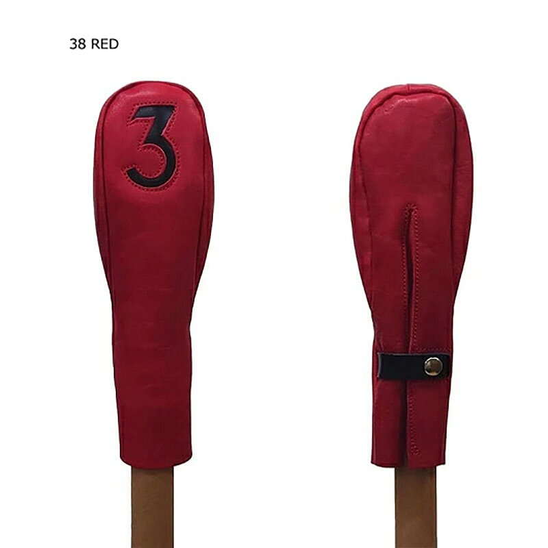【ふるさと納税】ゴルフ フェアウェイウッドヘッドカバー 3FW 国産レザー 木の庄帆布 KinoshoTRANSIT #38 レッド 本革 三重県 名張市 K-KHG-W-3F01M ハンドメイド