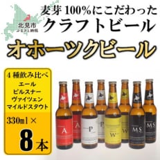 【毎月定期便】オホーツクビール8本セット 全6回