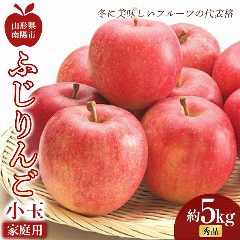 【ふるさと納税】 【令和7年産先行予約】〈家庭用〉 小玉 ふじりんご 約5kg (20～25玉 秀) 《令和7年11月中旬～12月下旬発送》 『フードシステムズ』 林檎 リンゴ 果物 フルーツ デザート 山形県 南陽市 [1392-R7]