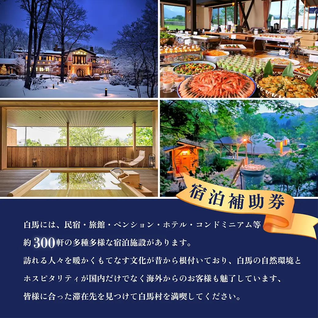 長野県白馬村 宿泊補助券30,000円分(10,000円分×3枚) 