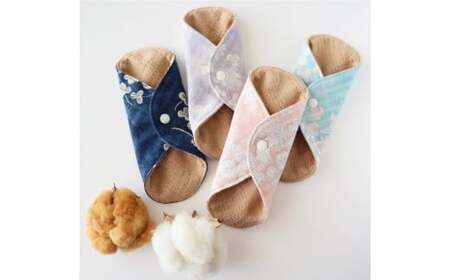 あたため布Mサイズ[色柄おまかせ] オーガニックコットン おりものライナー 布ナプキン 手作り 愛媛県 （1006）