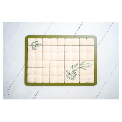 ふるさと納税 茨木市 珪藻土タイルバスマット Mサイズオリーブ |  | 01