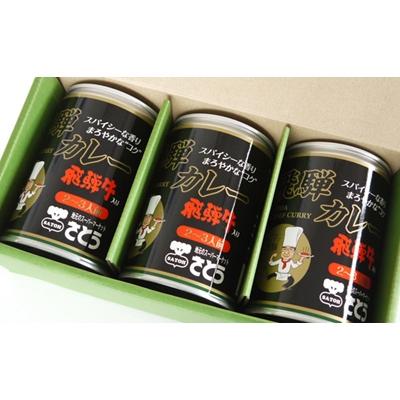 ふるさと納税 高山市 飛騨牛 入り カレー 3缶 キッチン飛騨 監修 さとうオリジナル ビーフカレー CY024