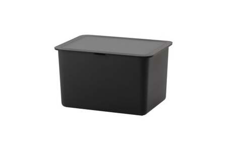 フタ付きストックケース 米びつ　LBK-51 ブラック  (3色からお好きなカラーが選べる)  ライクイット like-it【like105-3】